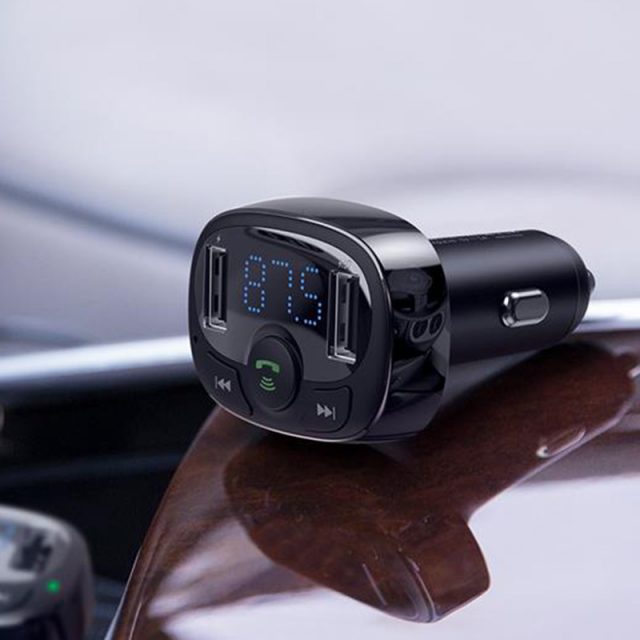 Baseus Car Charger for iPhone Mobile Phone Handsfree FM Transmitter Bluetooth Car Kit LCD MP3 Player Dual USB Car Phone Charger-in Car Chargers from Cellphones & Telecommunications on Aliexpress.c