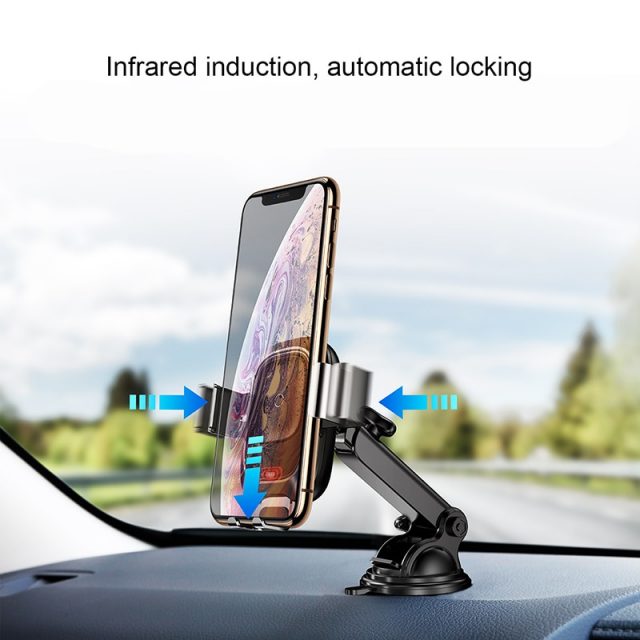 Baseus Qi Car Wireless Charger For iPhone Xs Max Xr X Samsung S10 S9 Intelligent Infrared Fast Wirless Charging Car Phone Holder-in Car Chargers from Cellphones & Telecommunications on Aliexpress.