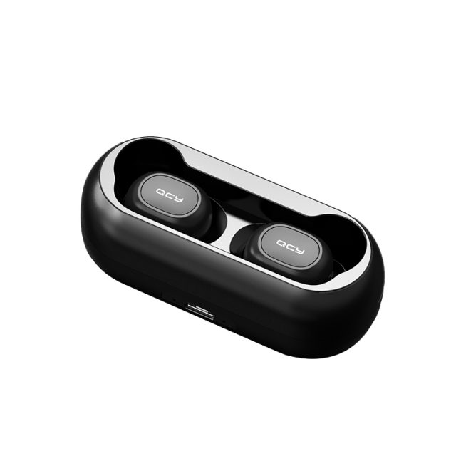 QCY QS1 T1C Mini Dual V5.0 Wireless Earphones Bluetooth Earphones 3D Stereo Sound Earbuds with Dual Microphone and Charging box-in Bluetooth Earphones & Headphones from Consumer Electronics on Ali