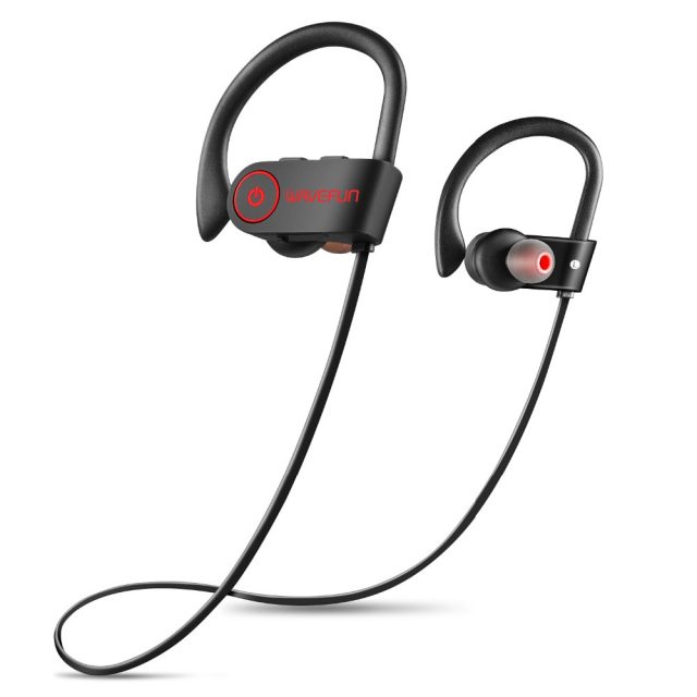Wavefun Bluetooth 5.0 headphones IPX7 waterproof AAC wireless earphones sports bass earbuds with mic for iPhone xiaomi Huawei-in Bluetooth Earphones & Headphones from Consumer Electronics on Aliex