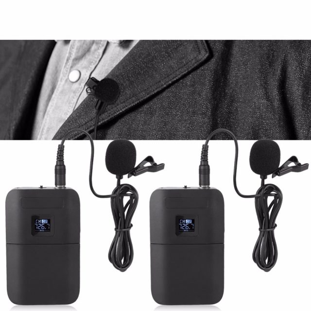 2/Set Wireless VHF Microphone System Receiver Transmitter Lavalier Lapel Microphone Receivers with LED Screen Display-in Microphones from Consumer Electronics on Aliexpress.com | Alibaba Group