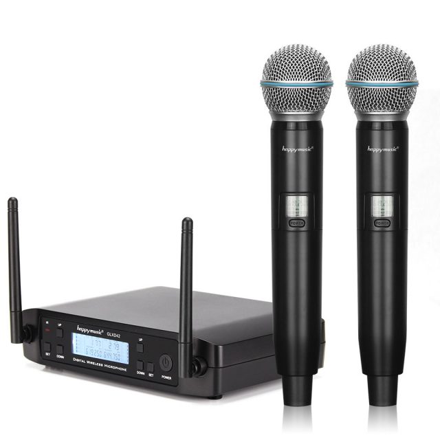 New High Quality Professional  Dual Wireless Microphone System stage performances a two wireless microphone-in Microphones from Consumer Electronics on Aliexpress.com | Alibaba Group